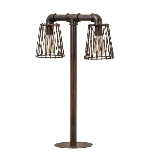 Meyda Tiffany - 232891 - Two Light Table Lamp - Pipedream - Rustic Nail