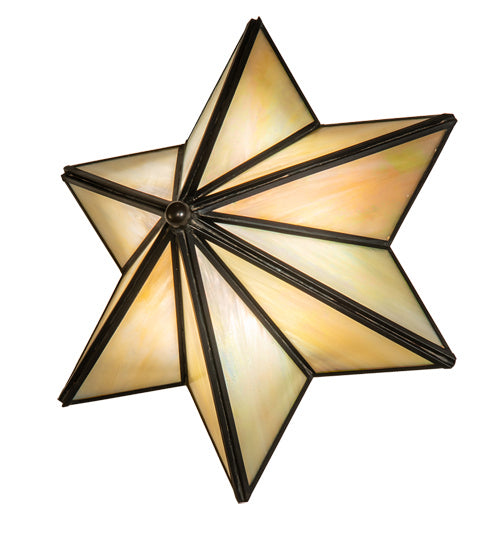 Meyda Tiffany - 233309 - One Light Wall Sconce - Star - Craftsman Brown