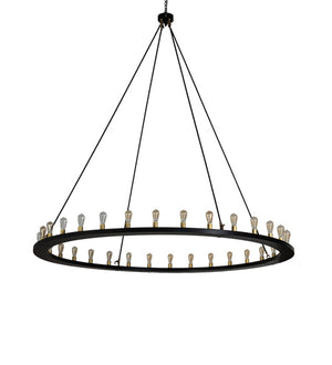 Meyda Tiffany - 233791 - 32 Light Chandelier - Loxley - Solar Black And Brushed Brass