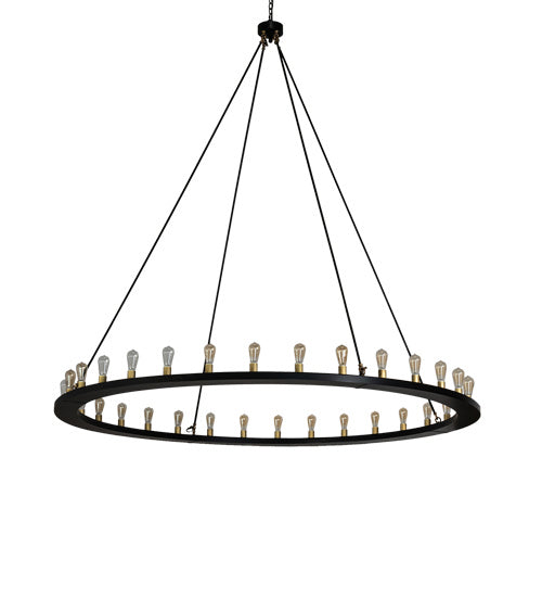 Meyda Tiffany - 233791 - 32 Light Chandelier - Loxley - Solar Black And Brushed Brass