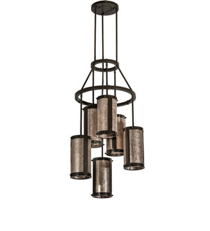 Meyda Tiffany - 233898 - Six Light Chandelier - Cartier - Timeless Bronze