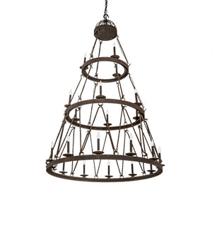 Meyda Tiffany - 233991 - 21 Light Chandelier - Lakeshore - Distressed Chestnut