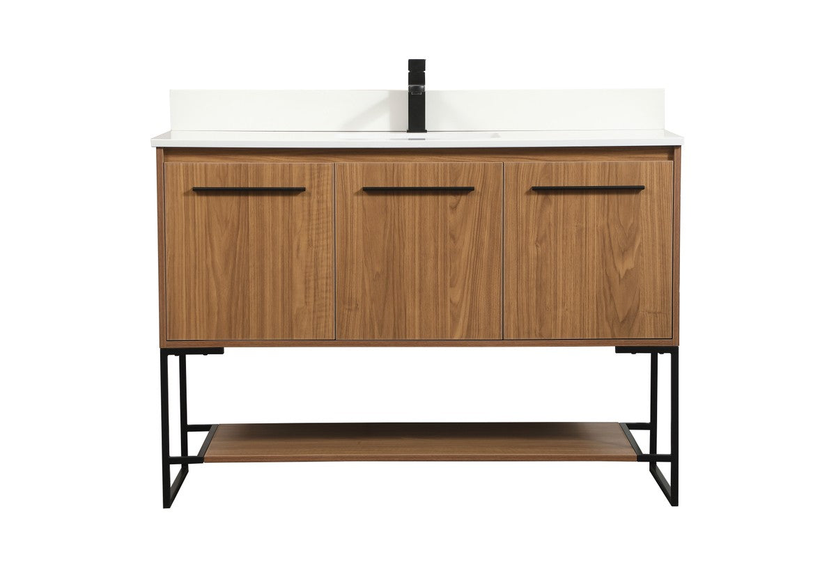 Elegant Lighting - VF42548WB-BS - Single Bathroom Vanity - Sloane - Walnut Brown