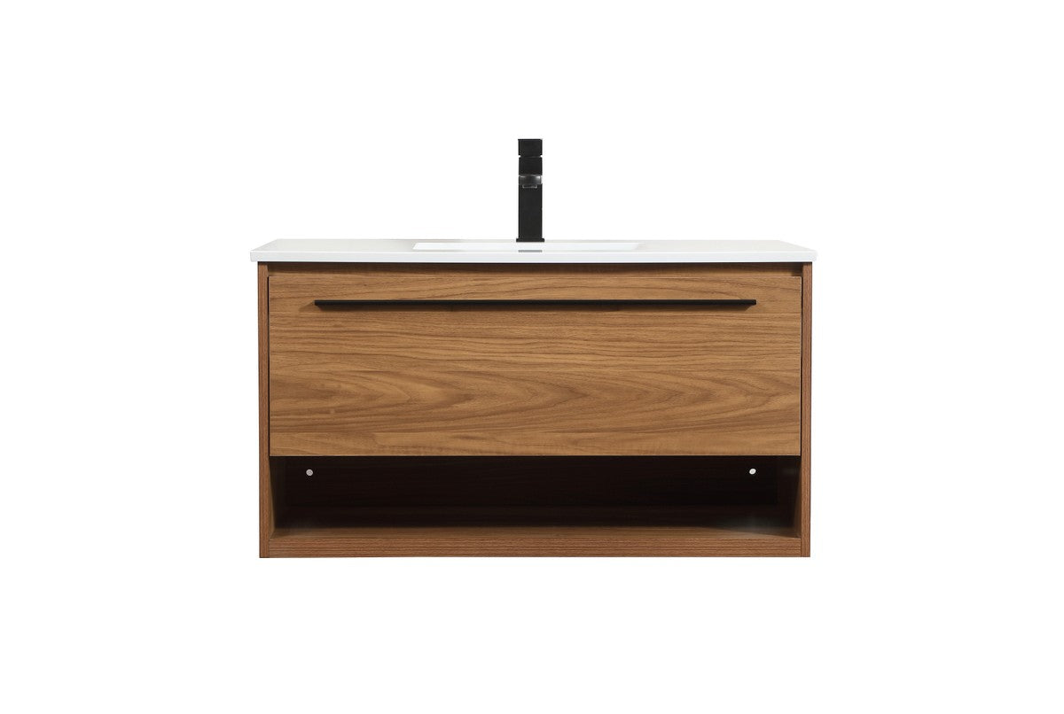 Elegant Lighting - VF43536WB - Single Bathroom Vanity - Roman - Walnut Brown