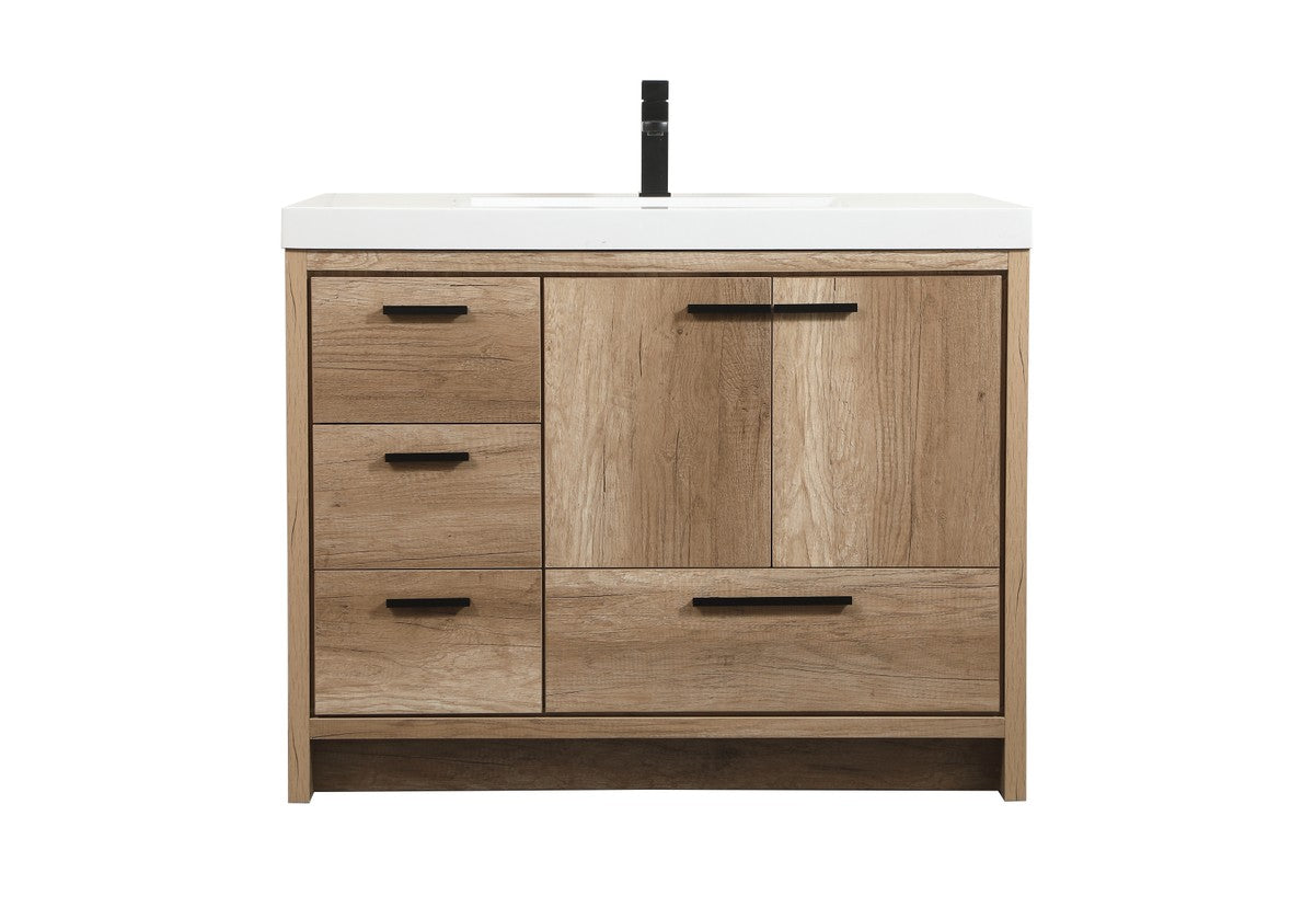 Elegant Lighting - VF46042NT - Single Bathroom Vanity - Wyatt - Natural Oak