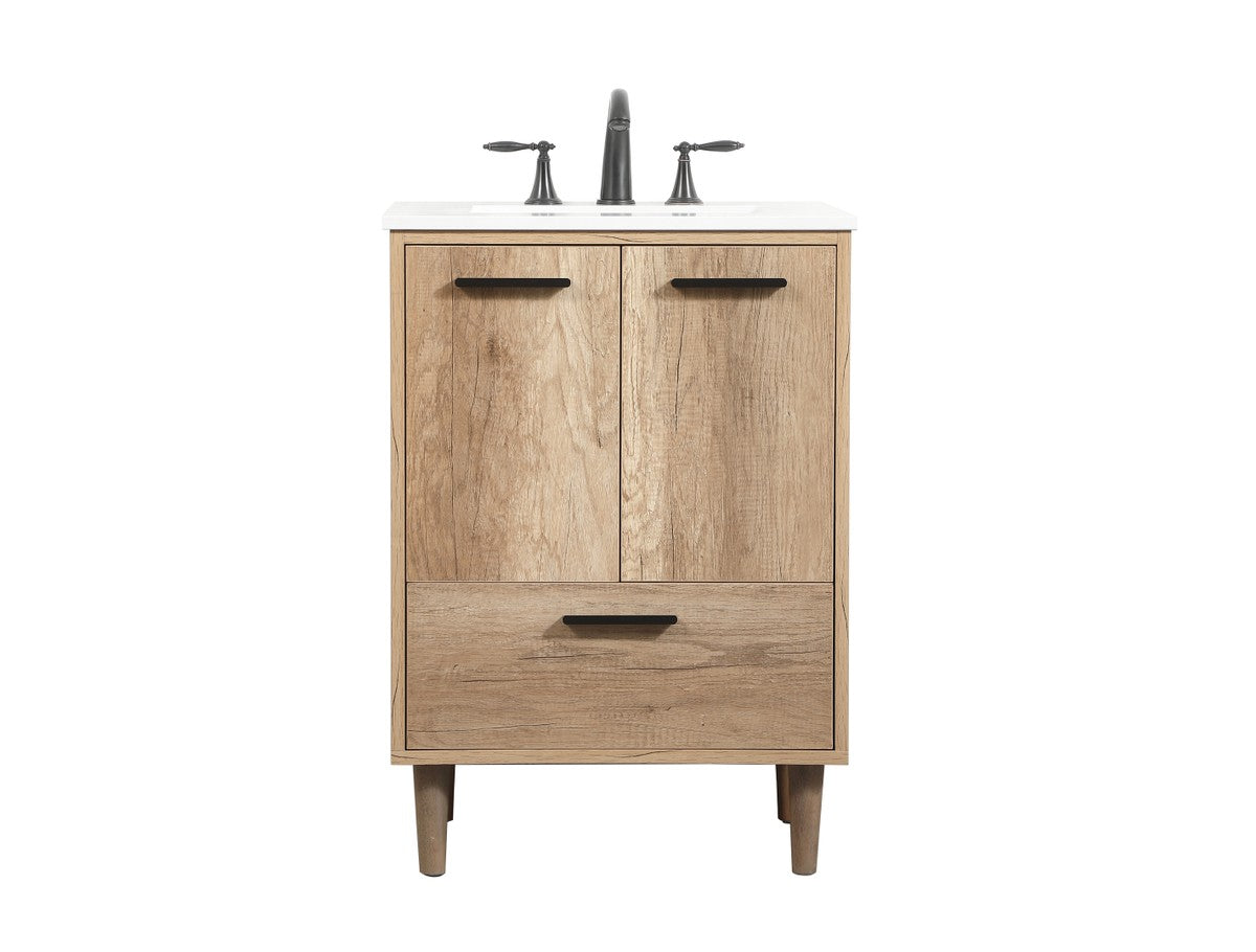 Elegant Lighting - VF47024NT - Single Bathroom Vanity - Baldwin - natural oak