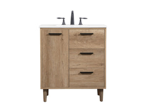 Elegant Lighting - VF47030NT - Single Bathroom Vanity - Baldwin - natural oak
