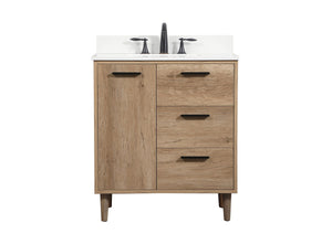 Elegant Lighting - VF47030NT-BS - Single Bathroom Vanity - Baldwin - natural oak