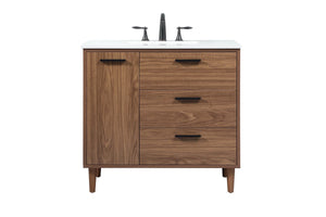 Elegant Lighting - VF47036WB - Single Bathroom Vanity - Baldwin - walnut brown