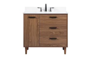 Elegant Lighting - VF47036WB-BS - Single Bathroom Vanity - Baldwin - walnut brown