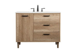 Elegant Lighting - VF47042NT - Single Bathroom Vanity - Baldwin - natural oak
