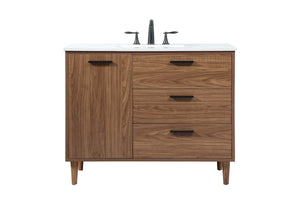 Elegant Lighting - VF47042WB - Single Bathroom Vanity - Baldwin - walnut brown
