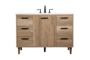 Elegant Lighting - VF47048NT - Single Bathroom Vanity - Baldwin - natural oak
