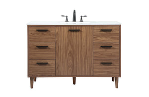 Elegant Lighting - VF47048WB - Single Bathroom Vanity - Baldwin - walnut brown