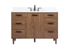Elegant Lighting - VF47048WB-BS - Single Bathroom Vanity - Baldwin - walnut brown