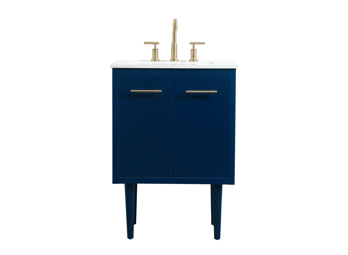 Elegant Lighting - VF48024MBL - Single Bathroom Vanity - Cyrus - Blue