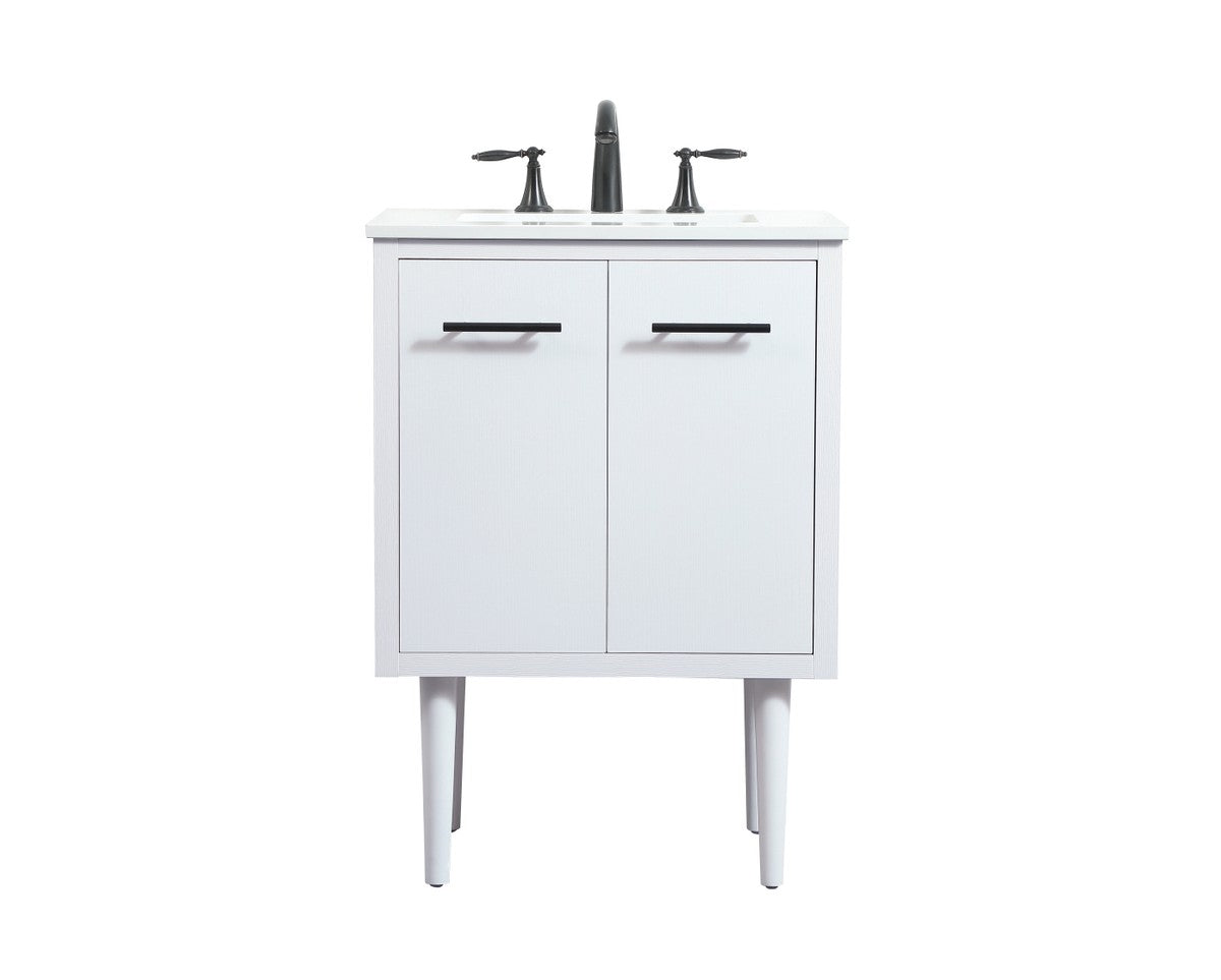 Elegant Lighting - VF48024MWH - Single Bathroom Vanity - Cyrus - White