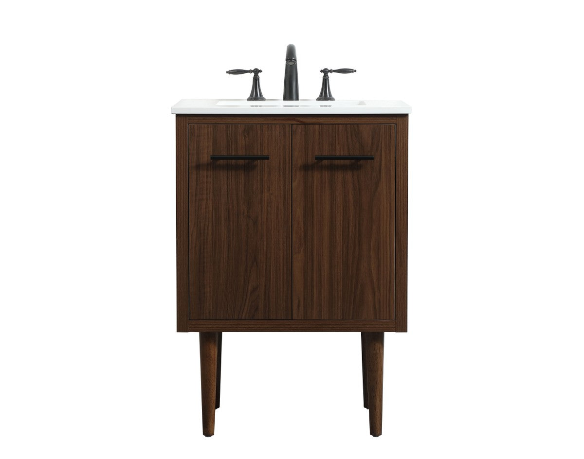 Elegant Lighting - VF48024MWT - Single Bathroom Vanity - Cyrus - Walnut