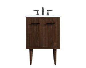 Elegant Lighting - VF48024MWT - Single Bathroom Vanity - Cyrus - Walnut