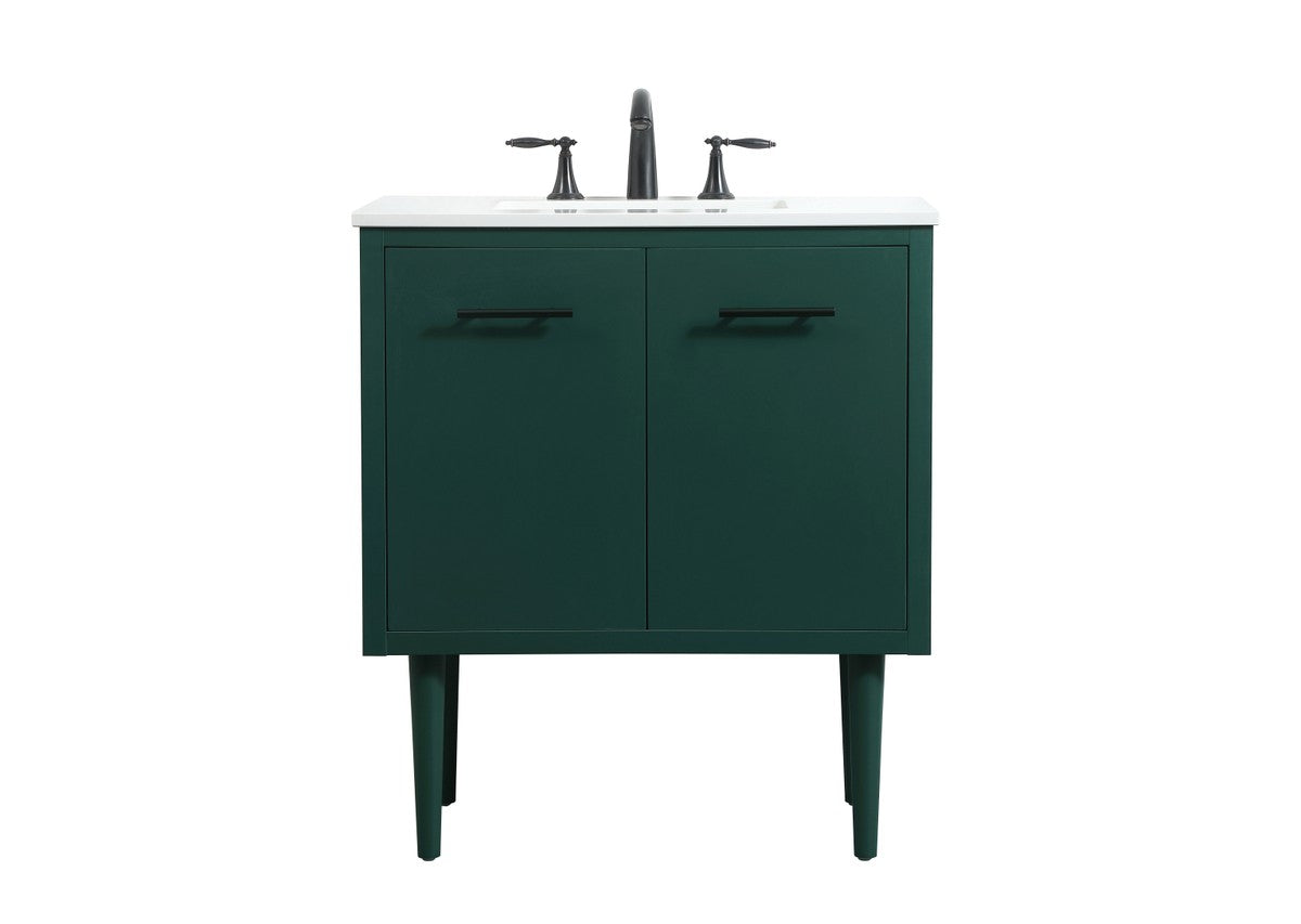 Elegant Lighting - VF48030MGN - Single Bathroom Vanity - Cyrus - Green