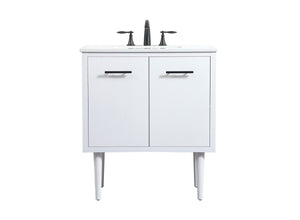 Elegant Lighting - VF48030MWH - Single Bathroom Vanity - Cyrus - White