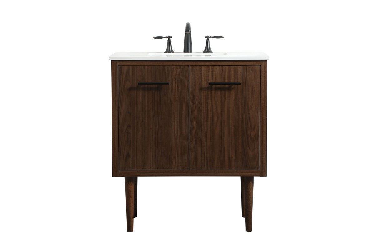 Elegant Lighting - VF48030MWT - Single Bathroom Vanity - Cyrus - Walnut