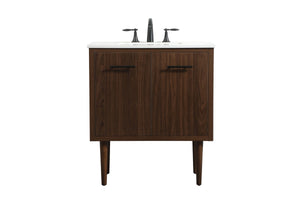 Elegant Lighting - VF48030MWT - Single Bathroom Vanity - Cyrus - Walnut