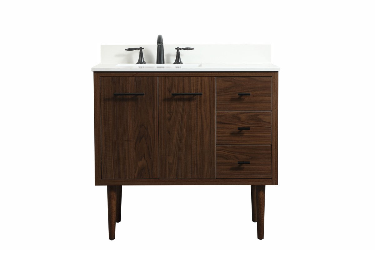 Elegant Lighting - VF48036MWT-BS - Single Bathroom Vanity - Cyrus - Walnut