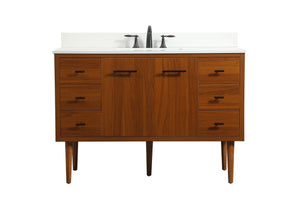 Elegant Lighting - VF48048MTK-BS - Single Bathroom Vanity - Cyrus - Teak