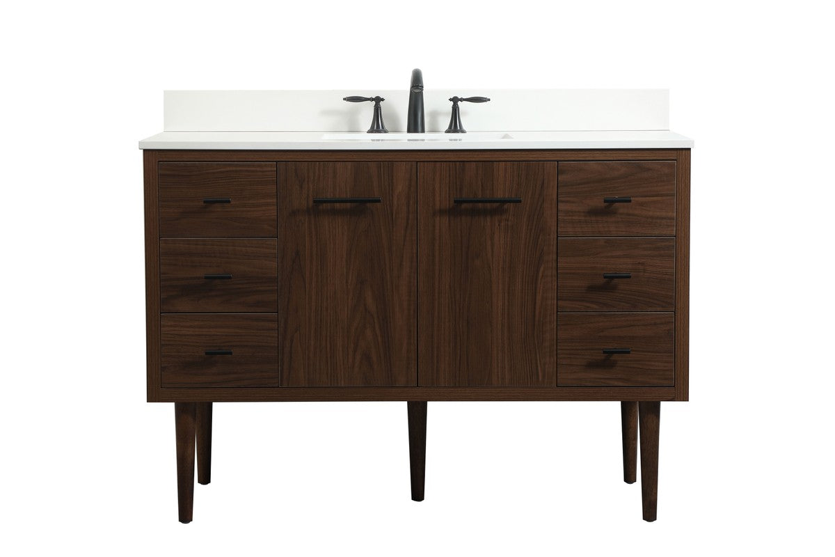 Elegant Lighting - VF48048MWT-BS - Single Bathroom Vanity - Cyrus - Walnut