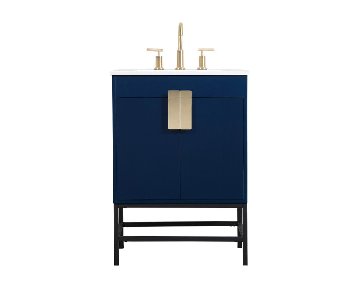 Elegant Lighting - VF48824MBL - Single Bathroom Vanity - Eugene - Blue