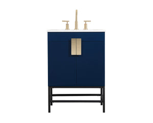 Elegant Lighting - VF48824MBL - Single Bathroom Vanity - Eugene - Blue