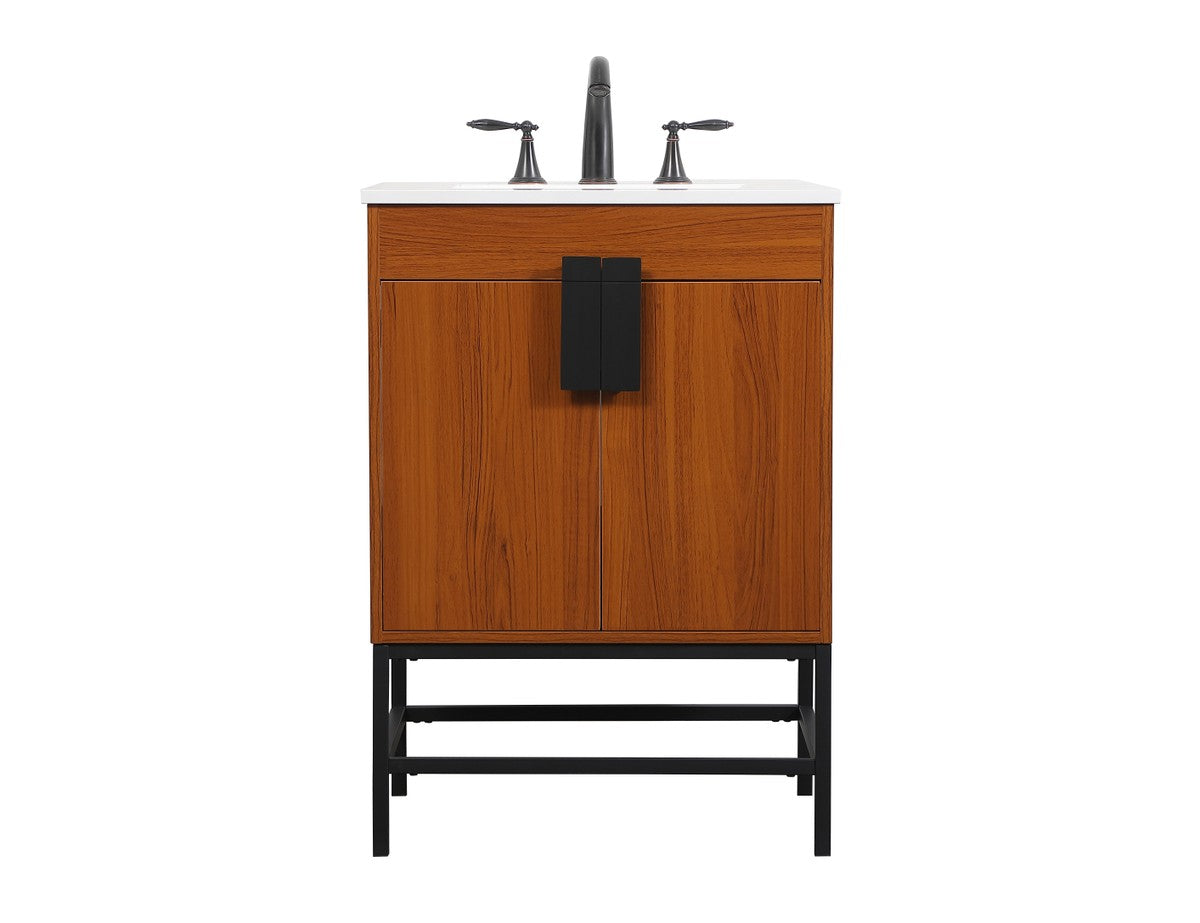 Elegant Lighting - VF48824MTK - Single Bathroom Vanity - Eugene - Teak