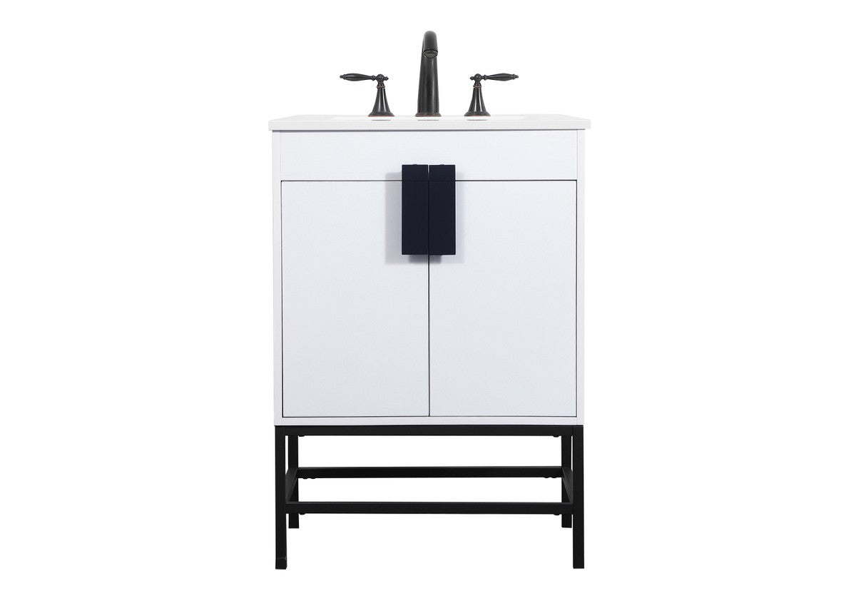 Elegant Lighting - VF48824MWH - Single Bathroom Vanity - Eugene - White