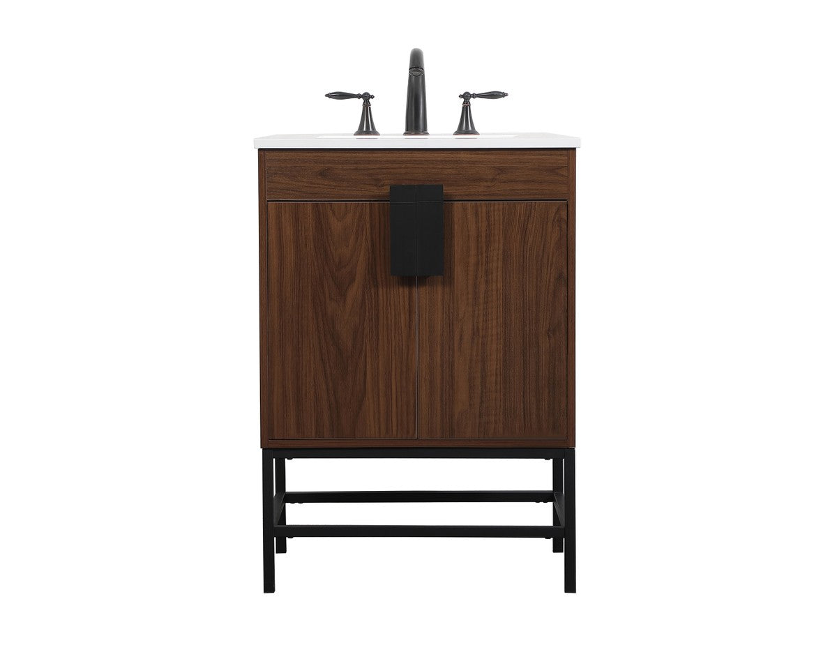 Elegant Lighting - VF48824MWT - Single Bathroom Vanity - Eugene - Walnut