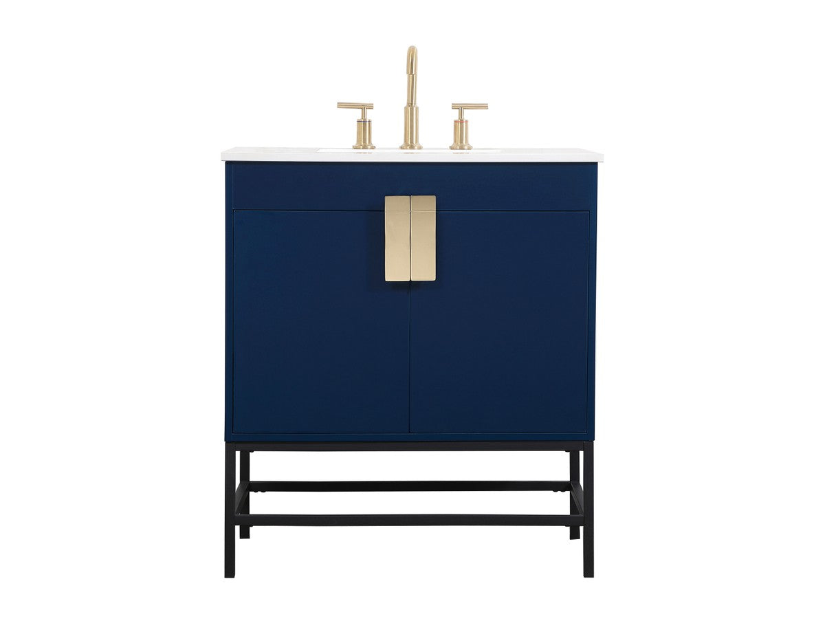 Elegant Lighting - VF48830MBL - Single Bathroom Vanity - Eugene - Blue