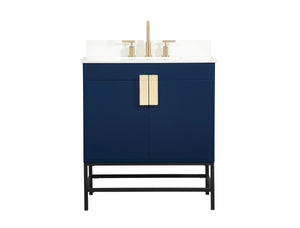 Elegant Lighting - VF48830MBL-BS - Single Bathroom Vanity - Eugene - Blue