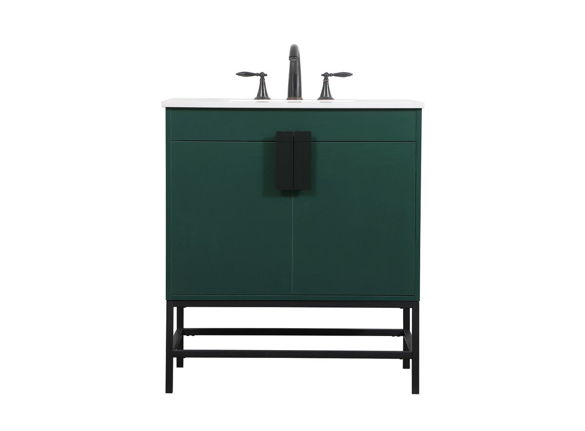 Elegant Lighting - VF48830MGN - Single Bathroom Vanity - Eugene - Green