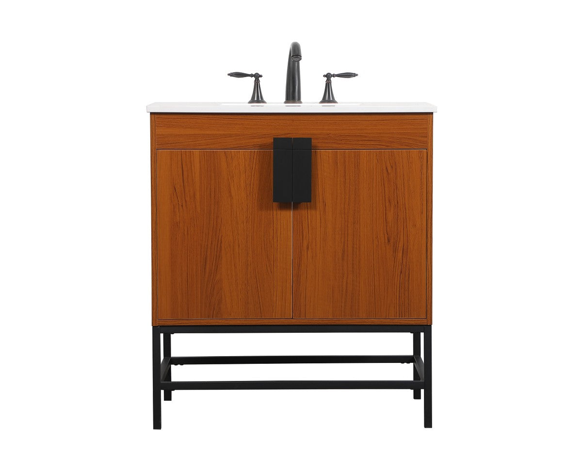 Elegant Lighting - VF48830MTK - Single Bathroom Vanity - Eugene - Teak