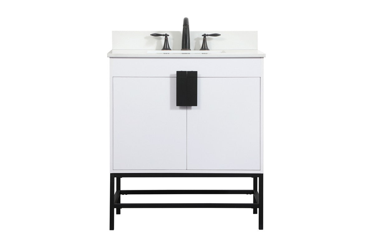 Elegant Lighting - VF48830MWH-BS - Single Bathroom Vanity - Eugene - White