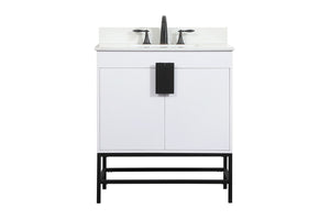 Elegant Lighting - VF48830MWH-BS - Single Bathroom Vanity - Eugene - White