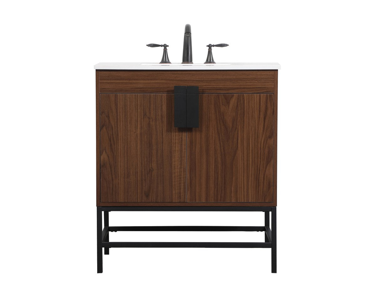 Elegant Lighting - VF48830MWT - Single Bathroom Vanity - Eugene - Walnut