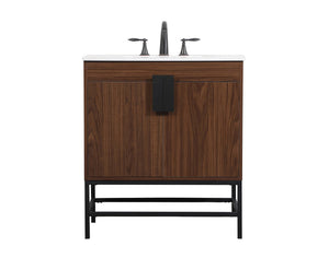 Elegant Lighting - VF48830MWT - Single Bathroom Vanity - Eugene - Walnut