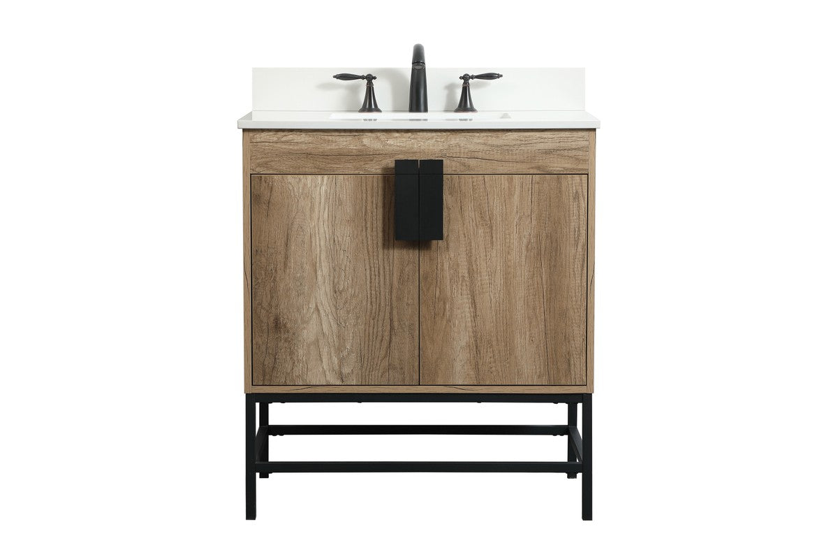 Elegant Lighting - VF48830NT-BS - Single Bathroom Vanity - Eugene - Natural Oak