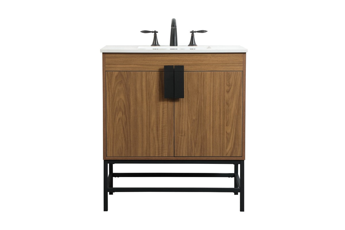 Elegant Lighting - VF48830WB - Single Bathroom Vanity - Eugene - Walnut Brown