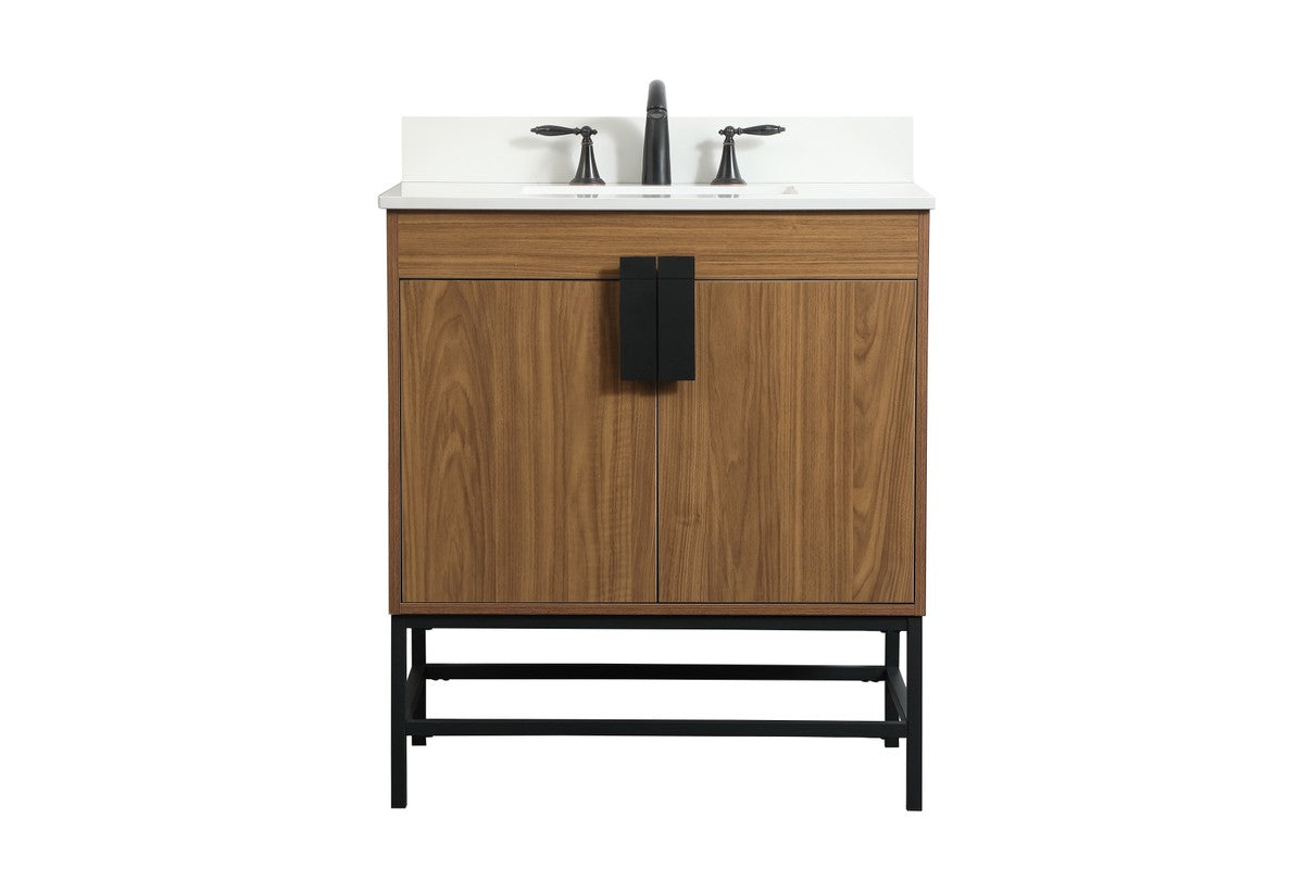 Elegant Lighting - VF48830WB-BS - Single Bathroom Vanity - Eugene - Walnut Brown