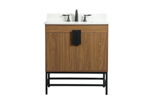 Elegant Lighting - VF48830WB-BS - Single Bathroom Vanity - Eugene - Walnut Brown