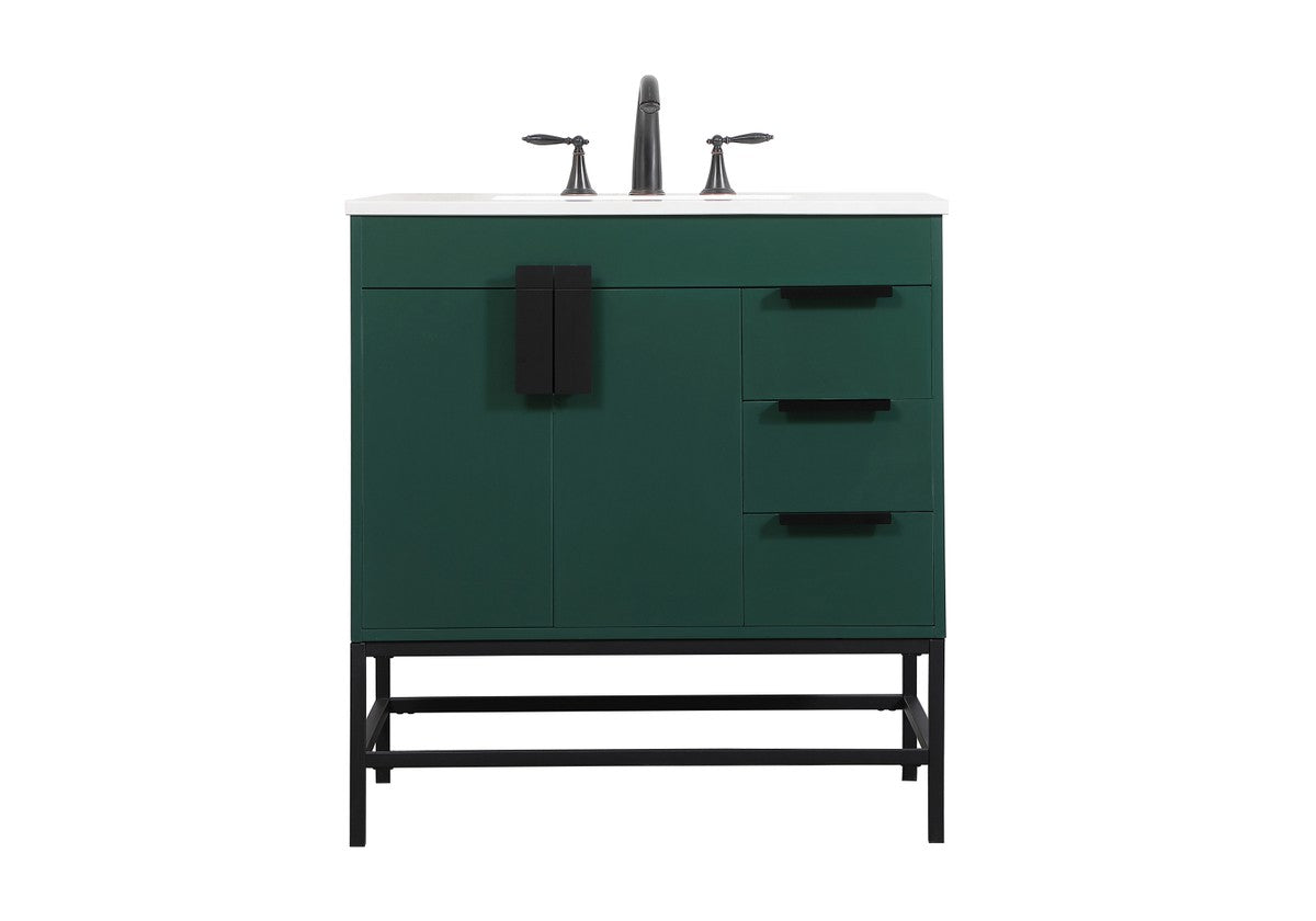 Elegant Lighting - VF48832MGN - Single Bathroom Vanity - Eugene - Green