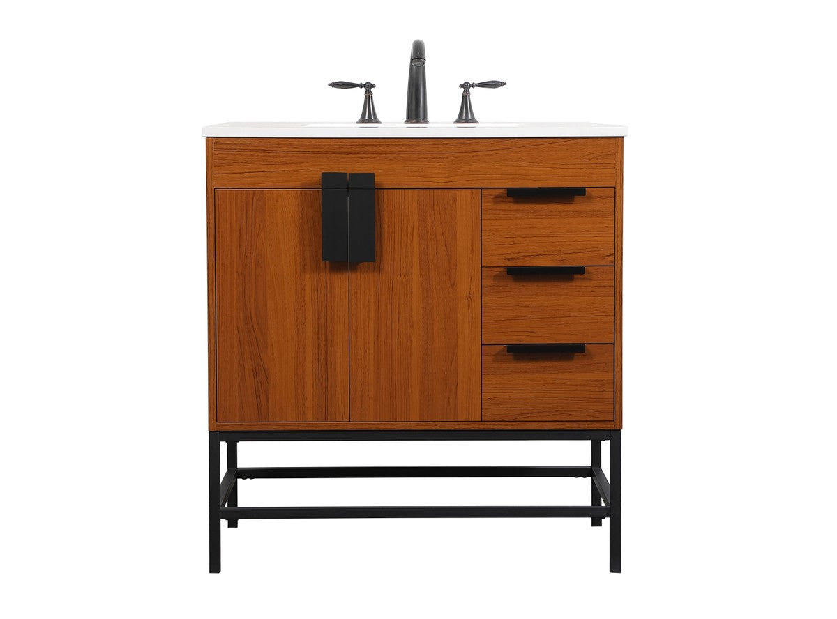 Elegant Lighting - VF48832MTK - Single Bathroom Vanity - Eugene - Teak