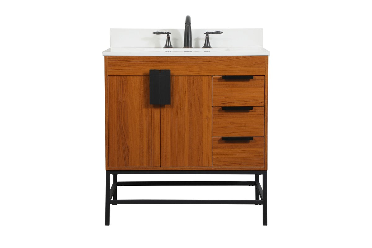 Elegant Lighting - VF48832MTK-BS - Single Bathroom Vanity - Eugene - Teak